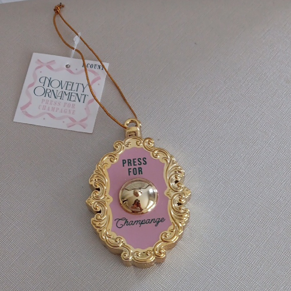 Viral Pink and Gold Press For Champagne Ornament